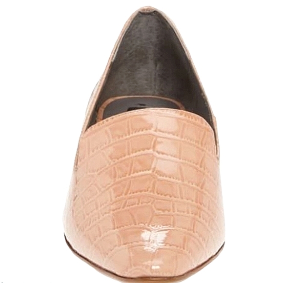 New w/Box Vince Camuto Kikie Genuine Leather Croc Embossed Slip-On Loafers - Picture 3 of 5